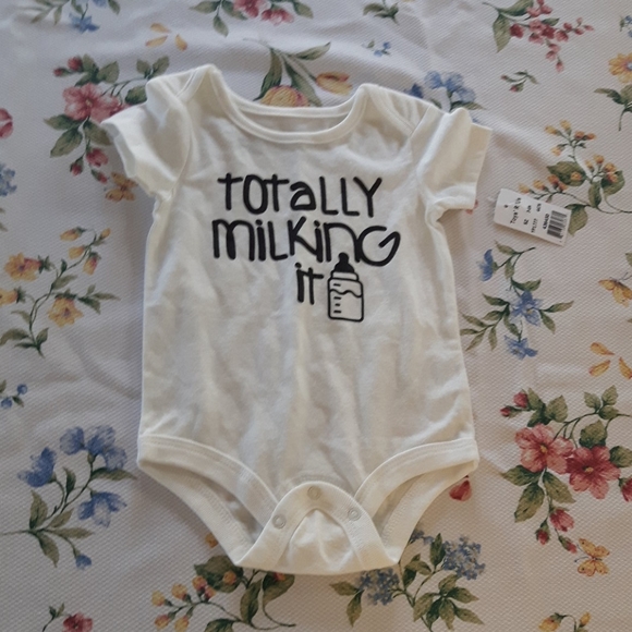 novel teez Other - NWT 3-6M Baby Onesie totally milking it